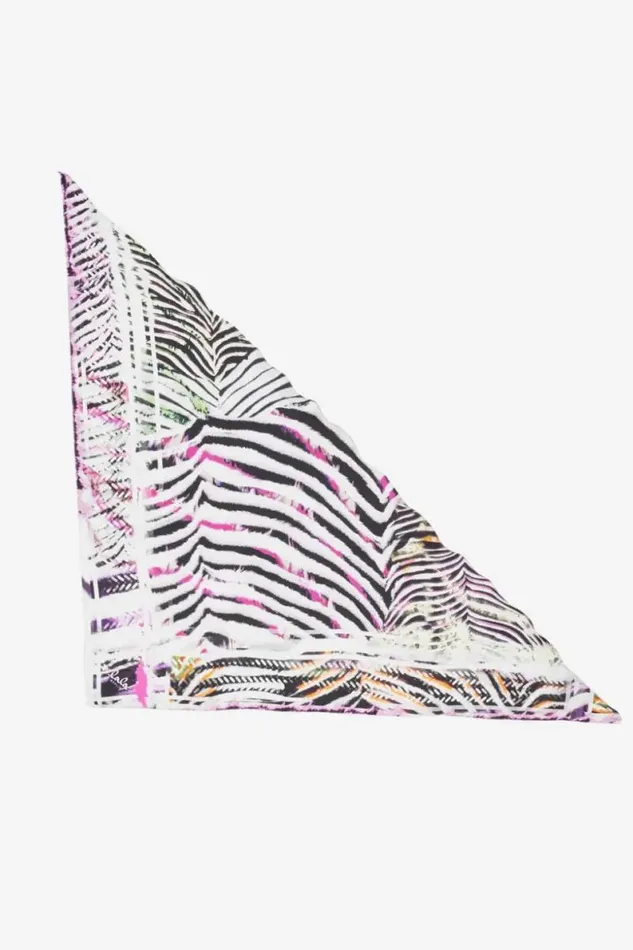 Lala Berlin Scarves and Triangles Triangle Aina Silk Zebra Dragonfruit 8211 Women