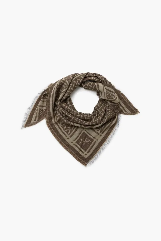 Lala Berlin Scarves and Triangles Triangle Anaya Wool Mix Stone 8211 Women