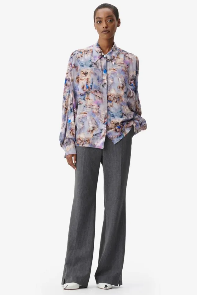 Lala Berlin Shirts and Blouses Blouse Buccia Viscose Mix Spiral Shibori 8211 Women