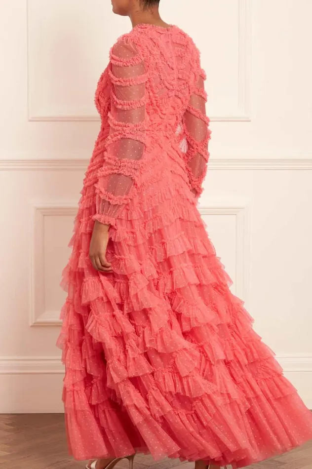 Lana Round Neck Gown Pink Women Needle and Thread Dresses
