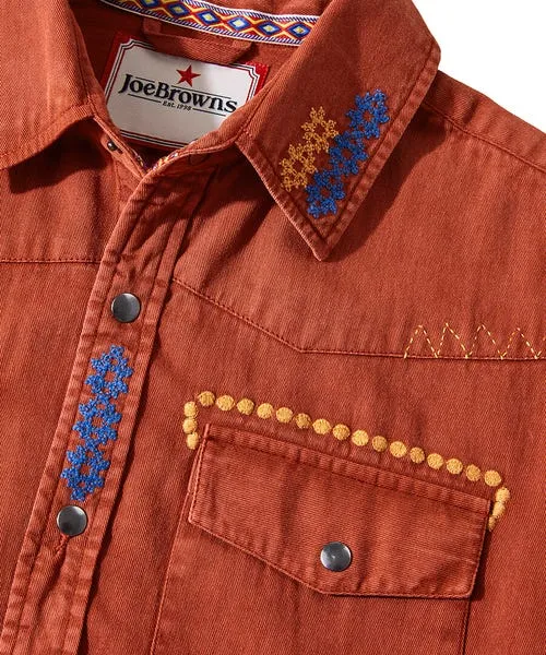 Layering Essentials Casually Customised Shirt Burnt Orange 8211 Joebrowns Apparel