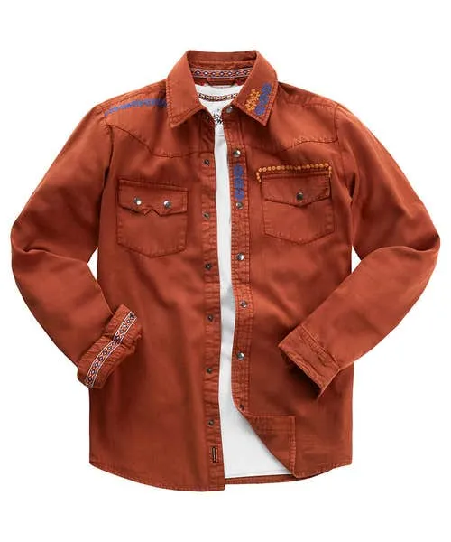 Layering Essentials Casually Customised Shirt Burnt Orange 8211 Joebrowns Apparel