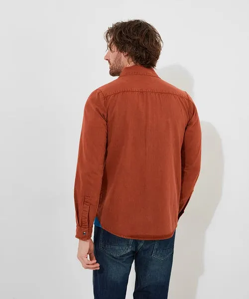 Layering Essentials Casually Customised Shirt Burnt Orange 8211 Joebrowns Apparel