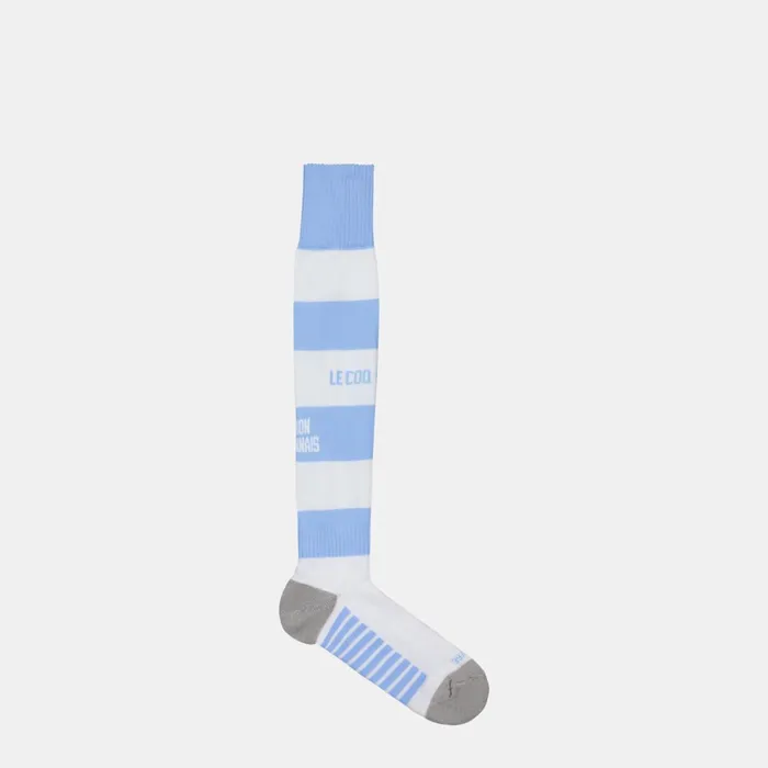 Le Coq Sportif Aviron Bayonnais 8211 Match Outfit Socks De Sport New Optical Whitefly Blue Men Socks