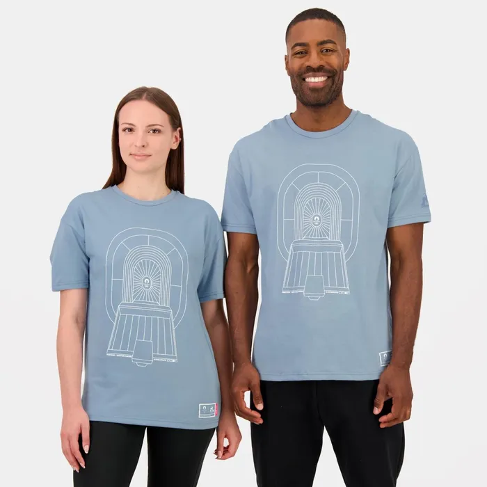 Le Coq Sportif Paris 2024 Capsule Tshirt SaintDenis Faded Denim Men Tshirts And Tops