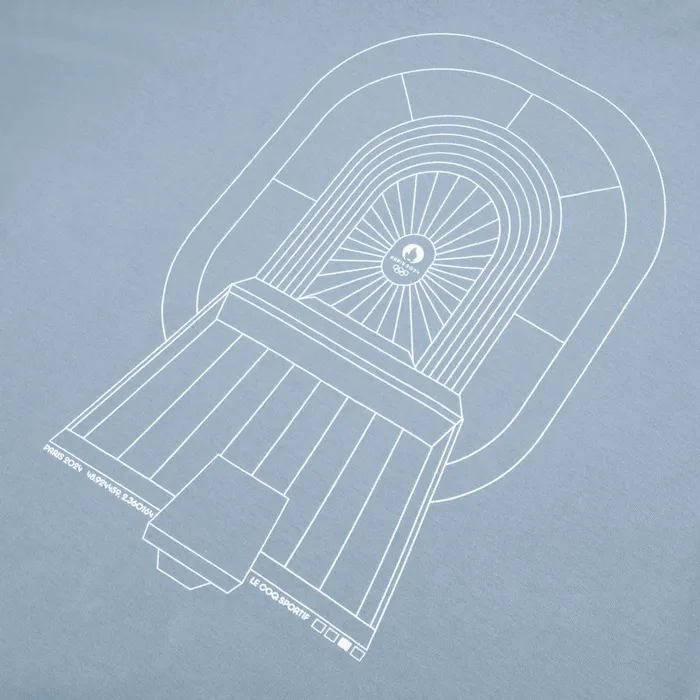 Le Coq Sportif Paris 2024 Capsule Tshirt SaintDenis Faded Denim Men Tshirts And Tops Le Coq Sportif Paris 2024 Capsule Tshirt SaintDenis Faded Denim Men Tshirts And Tops