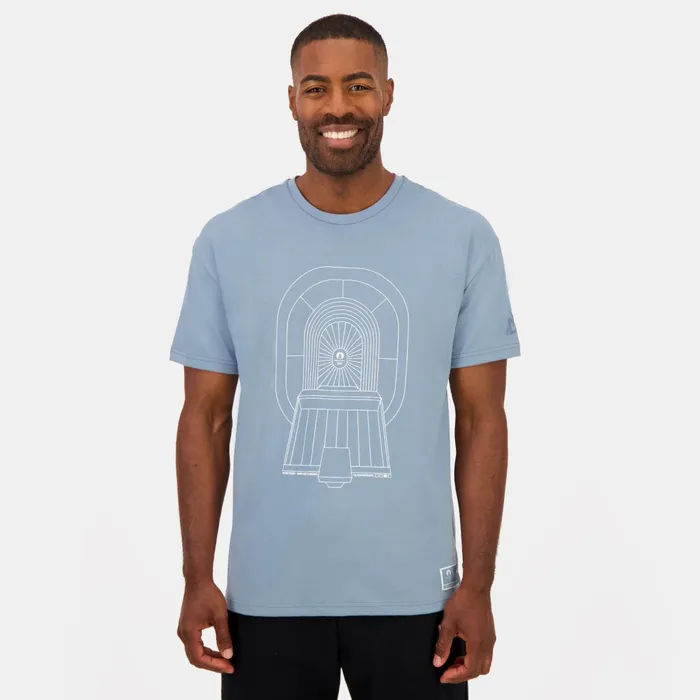 Le Coq Sportif Paris 2024 Capsule Tshirt SaintDenis Faded Denim Men Tshirts And Tops Le Coq Sportif Paris 2024 Capsule Tshirt SaintDenis Faded Denim Men Tshirts And Tops