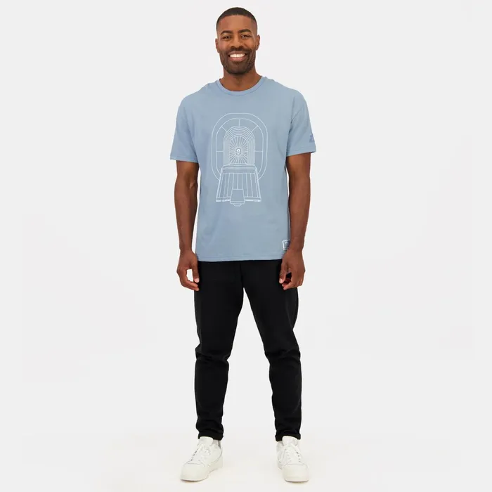 Le Coq Sportif Paris 2024 Capsule Tshirt SaintDenis Faded Denim Men Tshirts And Tops Le Coq Sportif Paris 2024 Capsule Tshirt SaintDenis Faded Denim Men Tshirts And Tops
