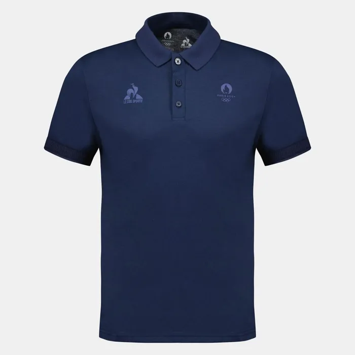 Le Coq Sportif Paris 2024 Polo Shirt Bleu Nuit Men Polos Shirts