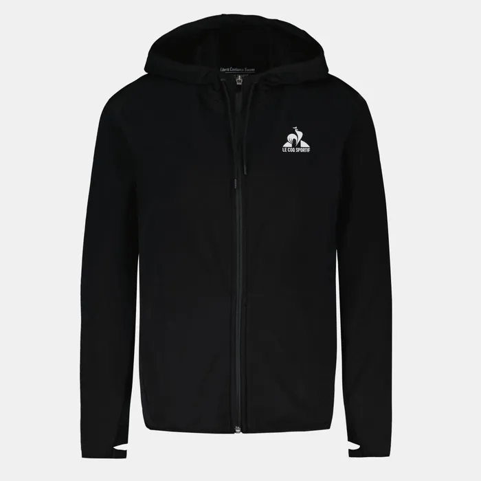 Le Coq Sportif Training Performance ZipUp Hoodie Black Women Sweatshirts And Hoodies