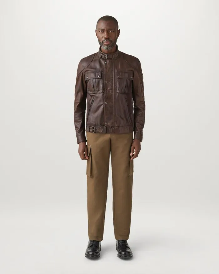 Leather Jackets Men Belstaff Legacy Gangster Dark Deep Copper Leather Jackets Men Belstaff Legacy Gangster Dark Deep Copper