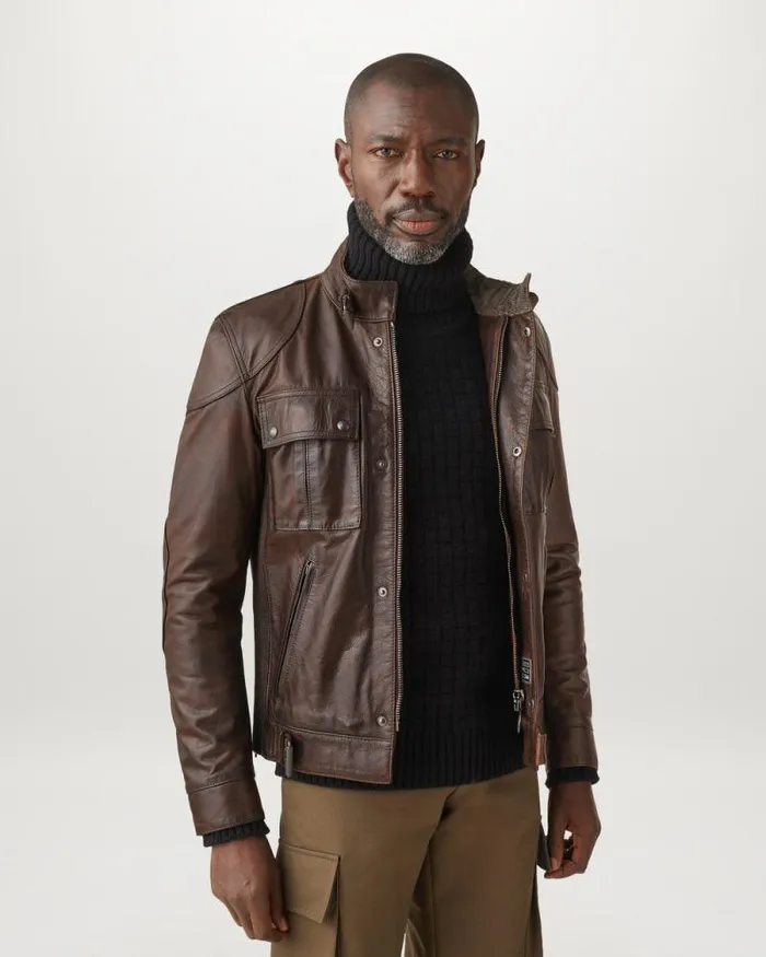 Leather Jackets Men Belstaff Legacy Gangster Dark Deep Copper Leather Jackets Men Belstaff Legacy Gangster Dark Deep Copper