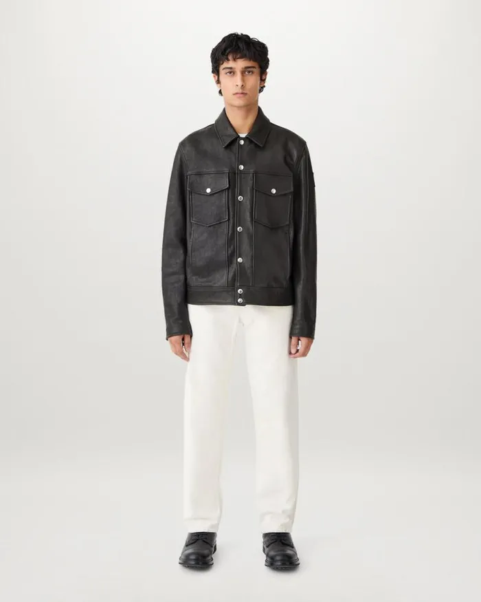 Leather Jackets Men Belstaff Piston Jacket Black Leather Jackets Men Belstaff Piston Jacket Black