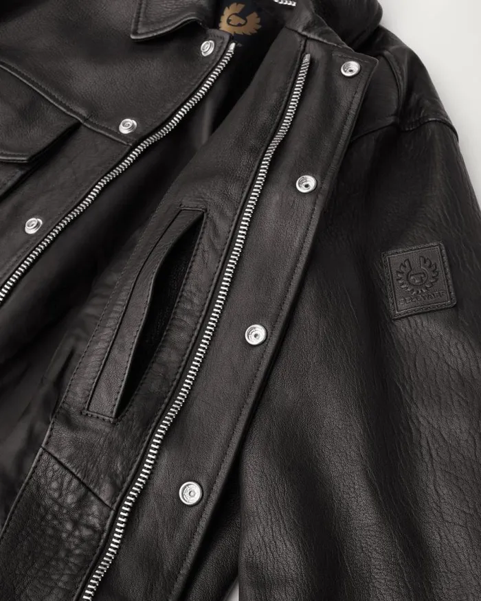Leather Jackets Men Belstaff Piston Jacket Black Leather Jackets Men Belstaff Piston Jacket Black