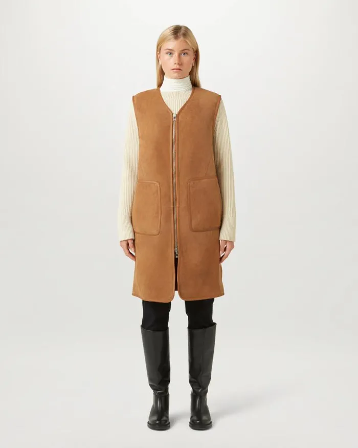 Leather Jackets Women Belstaff Foundry Reversible Vest Cork Leather Jackets Women Belstaff Foundry Reversible Vest Cork