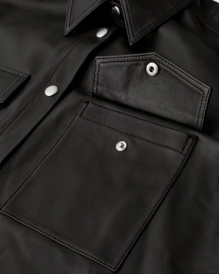 Leather Jackets Women Belstaff Titanium Shirt Black Indigo Denim Leather Jackets Women Belstaff Titanium Shirt Black Indigo Denim