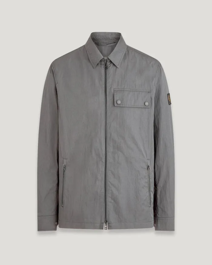 Lightweight Jackets Men Belstaff Depot Overshirt Gunmetal