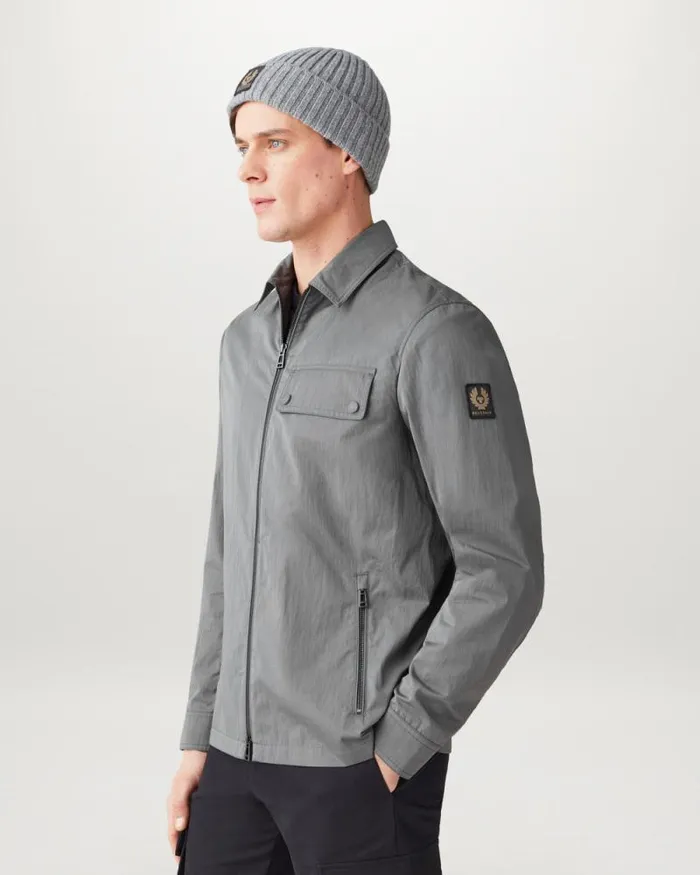 Lightweight Jackets Men Belstaff Depot Overshirt Gunmetal