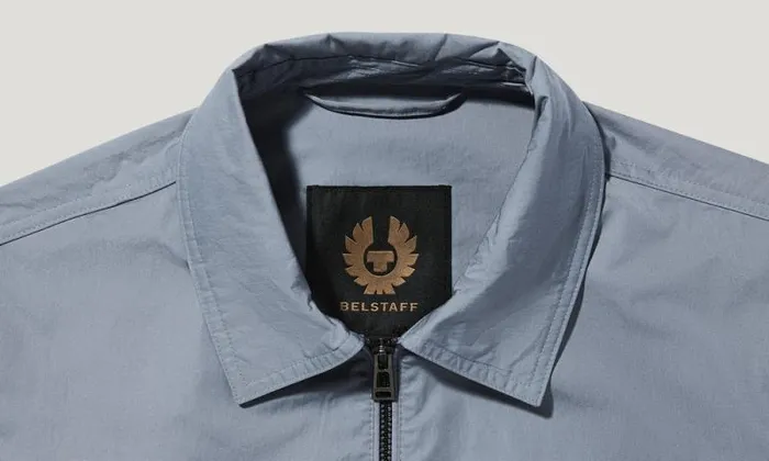 Lightweight Jackets Men Belstaff Drome Overshirt Blue Flint