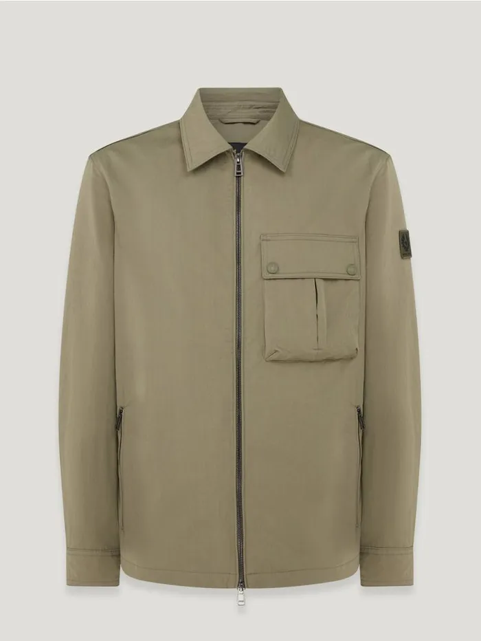 Lightweight Jackets Men Belstaff Drome Overshirt Surplus Green