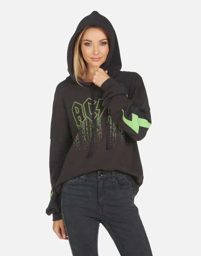 Lila ACDC Neon Stud Onyx Women039s Lauren Moshi Hoodies