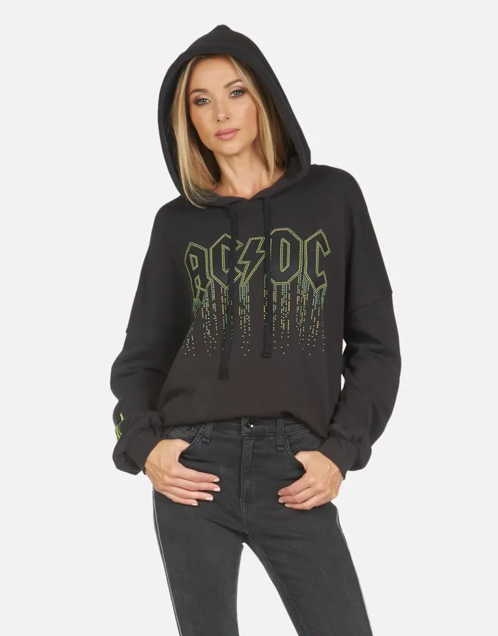 Lila ACDC Neon Stud Onyx Women039s Lauren Moshi Hoodies