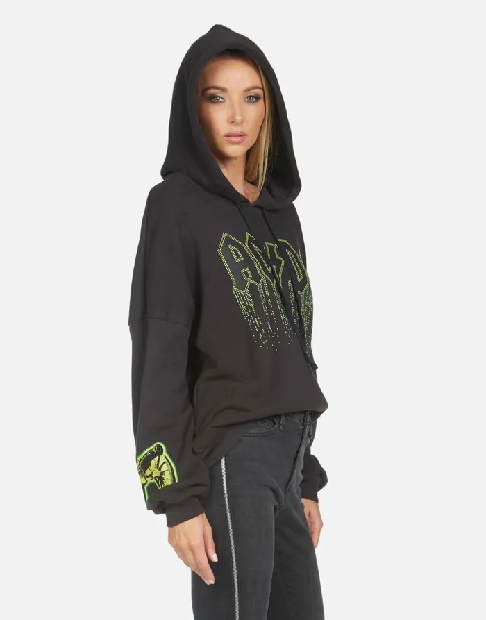 Lila ACDC Neon Stud Onyx Women039s Lauren Moshi Hoodies