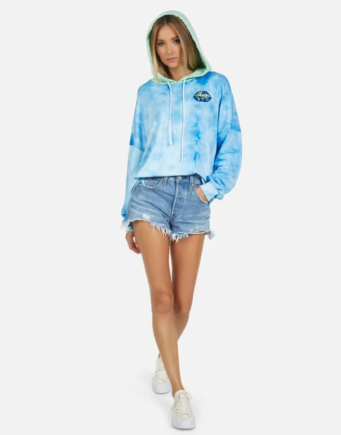 Lila World Peace Lips Blue Clouds Neon Women039s Lauren Moshi Hoodies