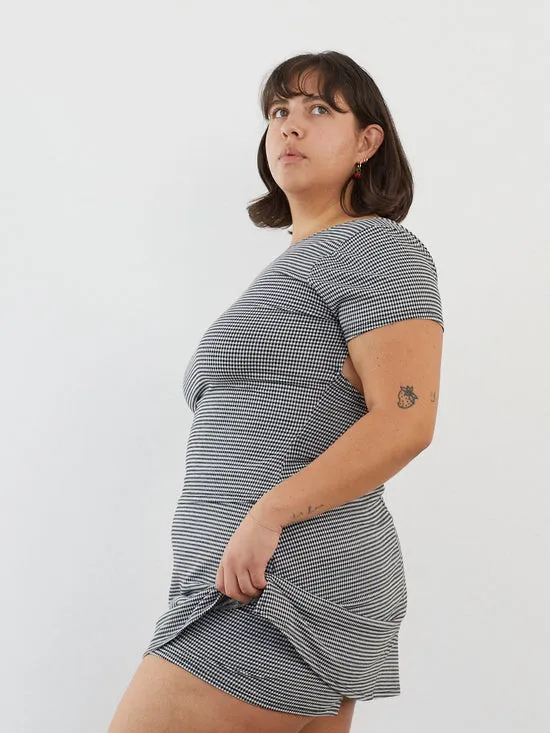 Lisa Says Gah Bottoms Women Darcy Skort Caviar Gingham