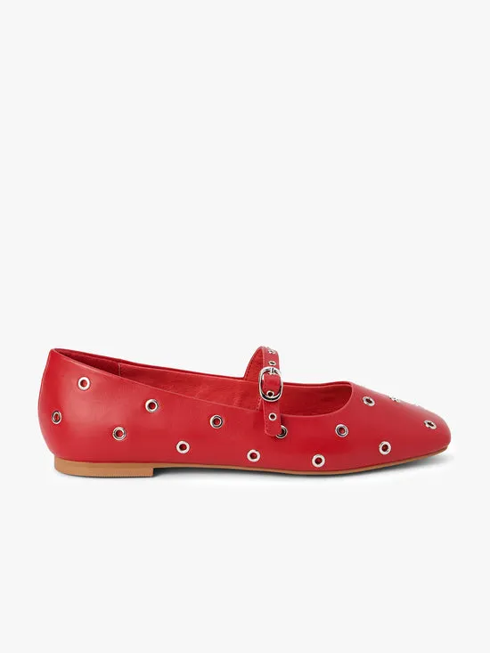Lisa Says Gah Shoes Women Mick Mary Jane Red