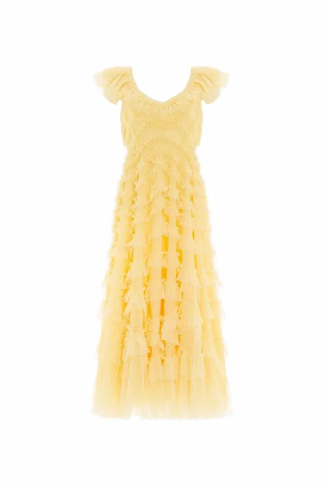 Lola Backless Ballerina Dress Yellow Women Needle and Thread Dresses