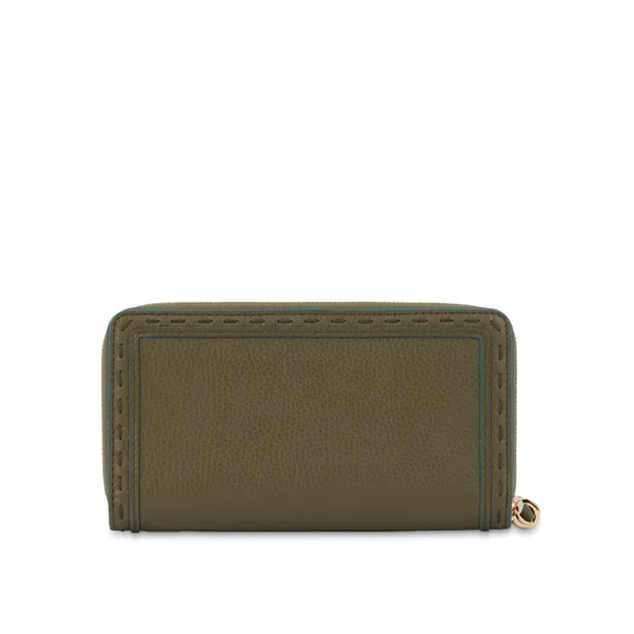 Long Zip Wallet Dark Kaki Women Lancel Wallet