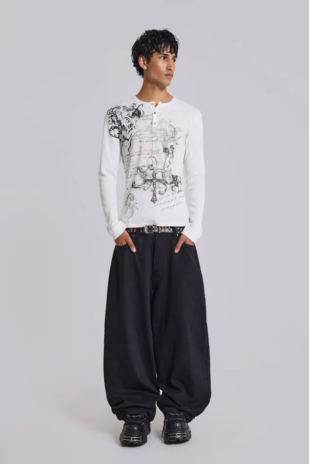 Loungewear Washed Black Cuffed Monster Jogger 8211 Jaded London Men