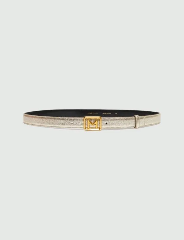 Marella Belts Women Logo Belt Gold