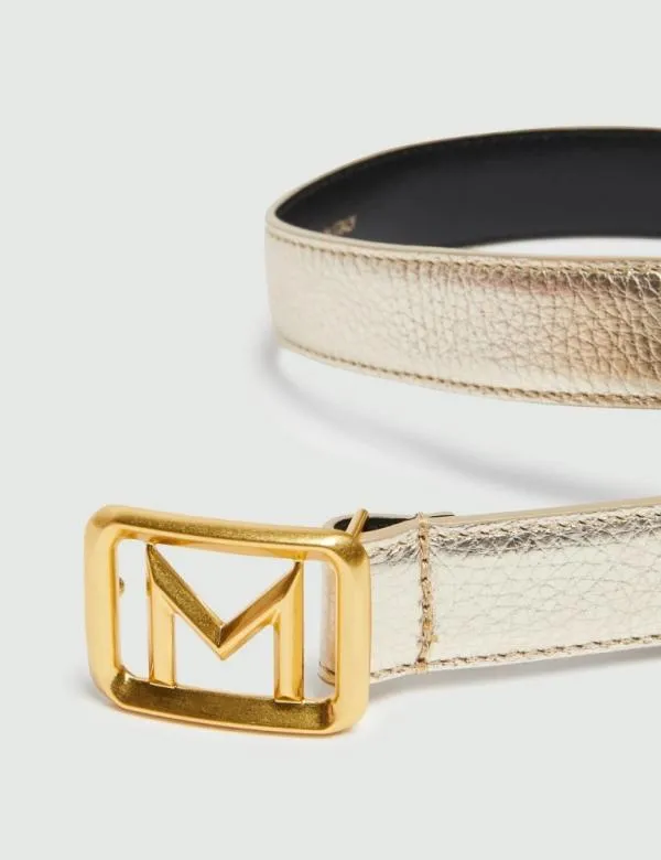 Marella Belts Women Logo Belt Gold