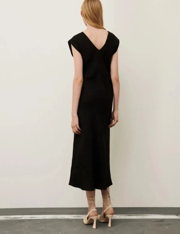 Marella Dresses Women Linen Dress Black