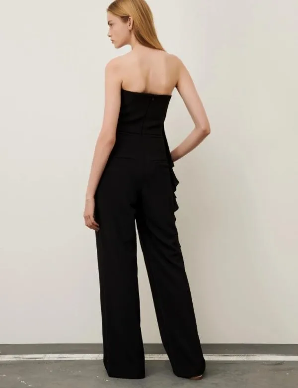 Marella Dresses Women Ruffle Jumpsuit Black