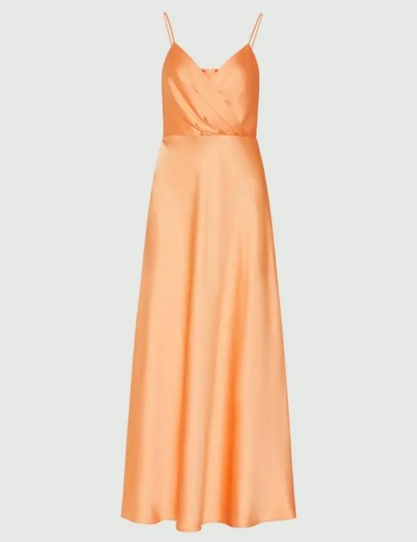 Marella Dresses Women Satin Dress Melon
