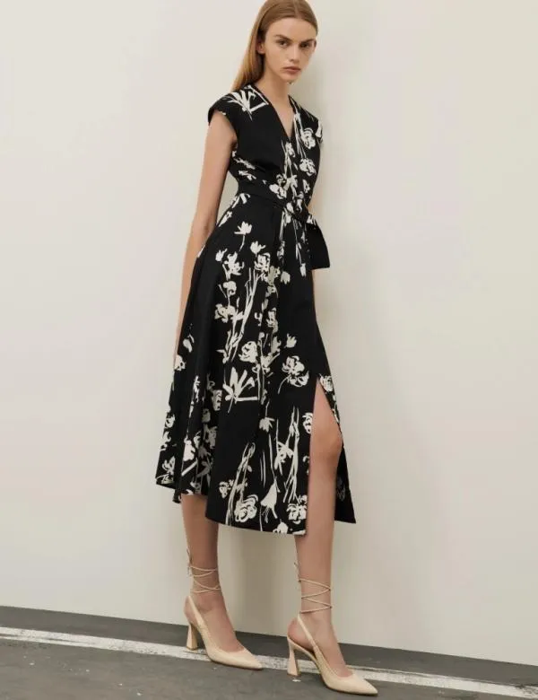 Marella Dresses Women Wrap Dress Black