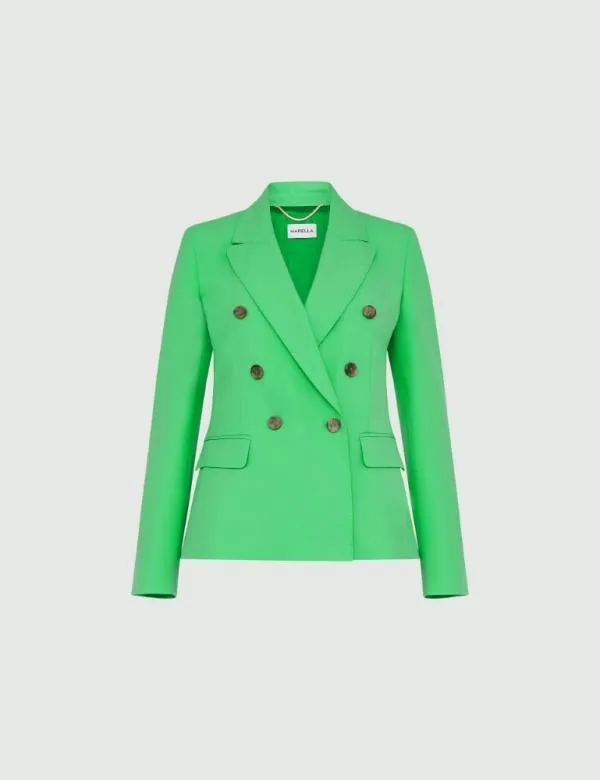 Marella Jackets Women Doublebreasted Blazer Bright Green