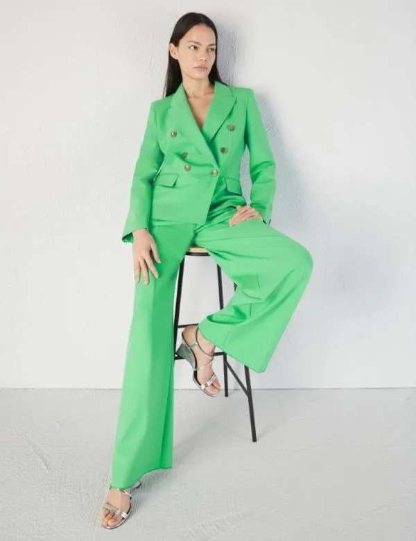 Marella Jackets Women Doublebreasted Blazer Bright Green