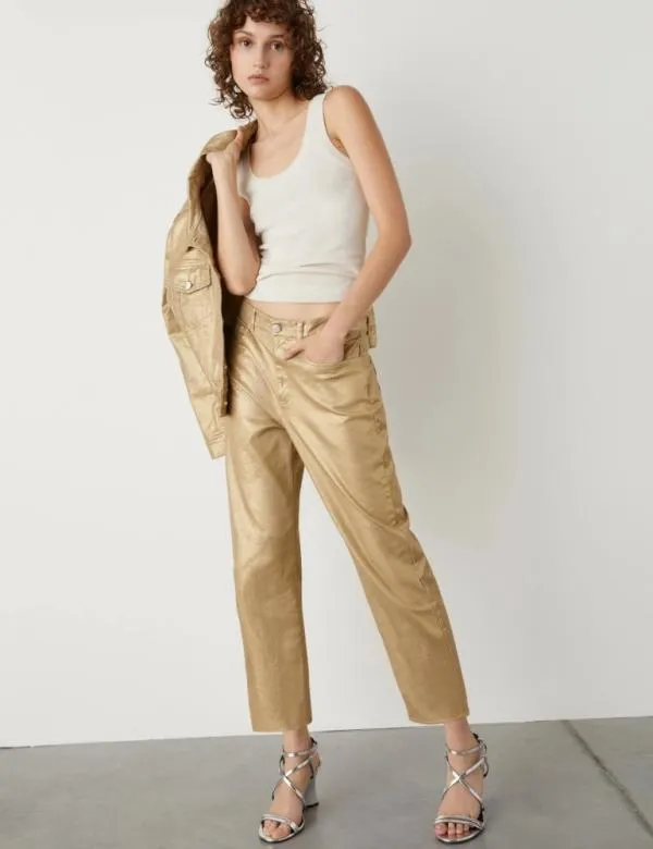Marella Jeans Women Laminated Jeans Colonial
