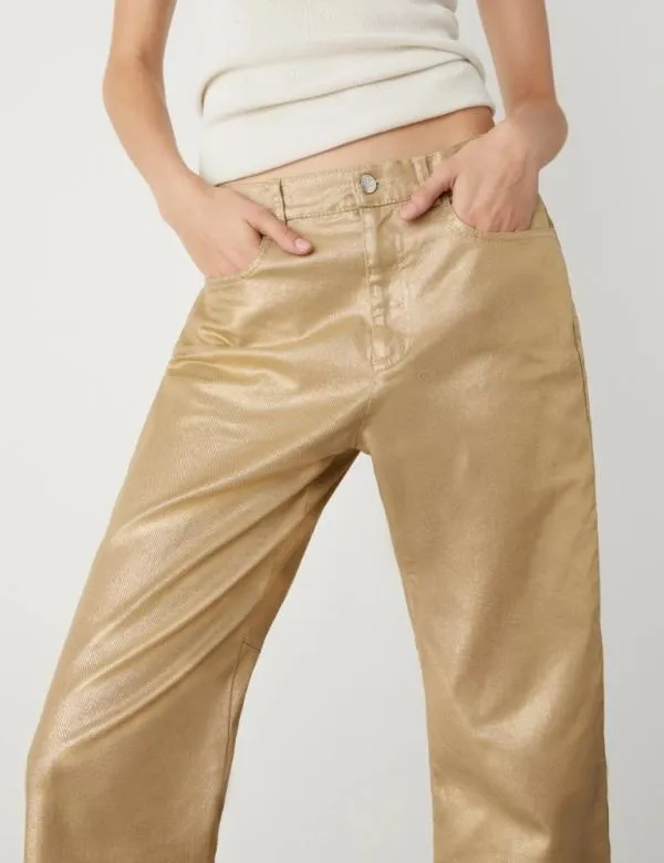 Marella Jeans Women Laminated Jeans Colonial