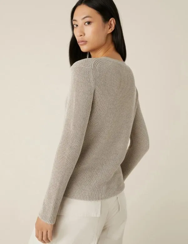 Marella Knitwear Women Lurex Sweater Wool White