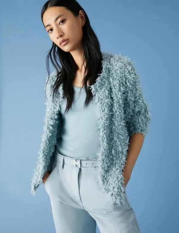 Marella Knitwear Women Relaxedfit Cardigan Skyblue