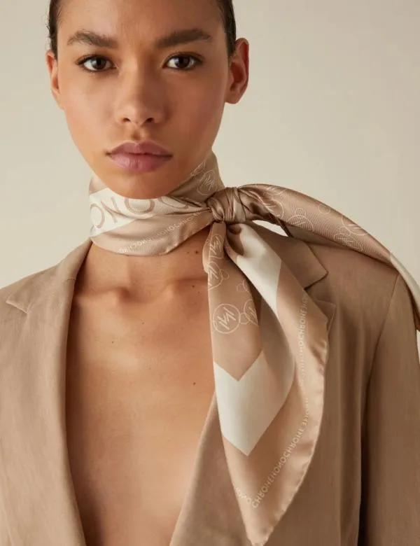 Marella Scarves And Foulard Women Silk Scarf Camel