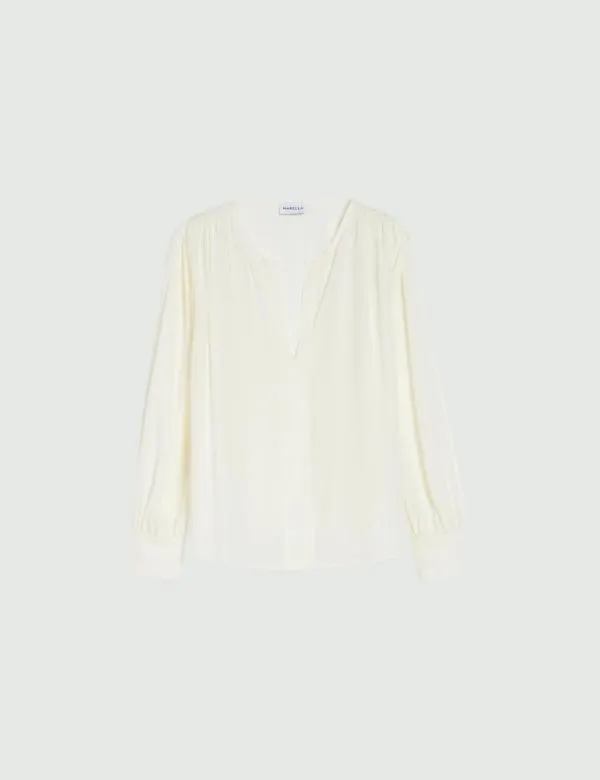 Marella Shirts Women Crepe Blouse White