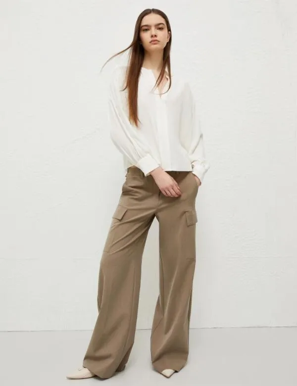 Marella Shirts Women Crepe Blouse White