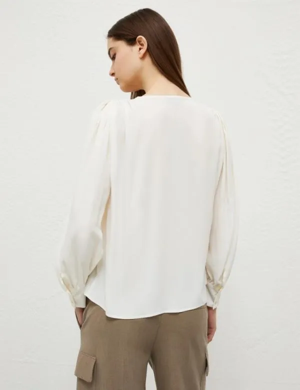 Marella Shirts Women Crepe Blouse White