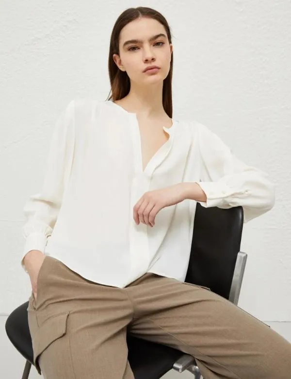 Marella Shirts Women Crepe Blouse White